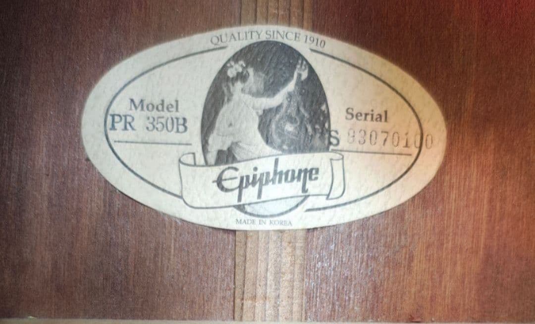 超美品 展示品 Epiphone PR-350B Wピックアップエレアコ