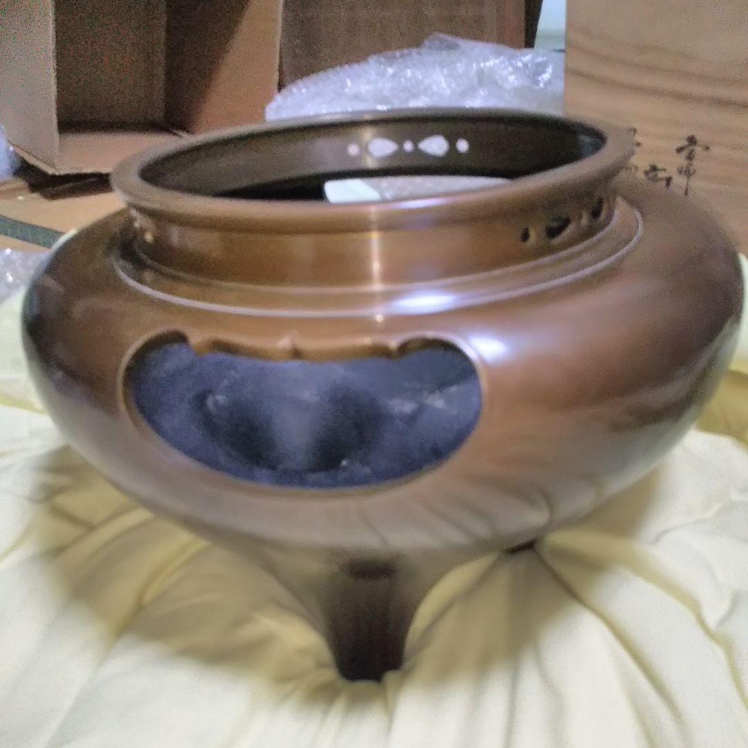 お値下げ☆新品 未使用商品【茶道具 茶釜 】真形釜漆 茶道具 箱書きあり木箱付き