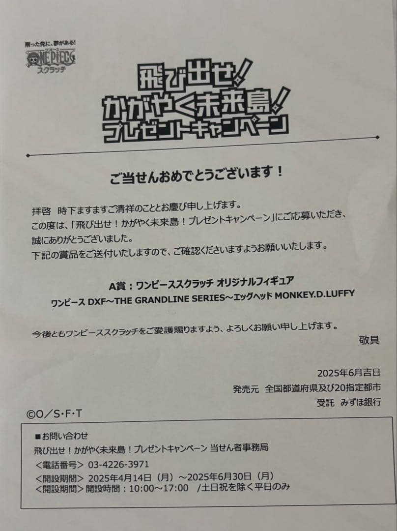 世界で限定50体 ルフィーフィギュア