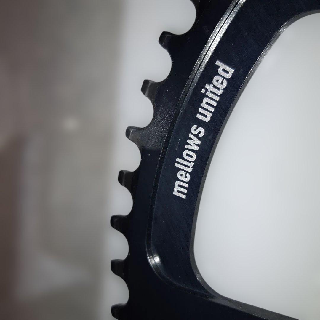 【美品】メローズユナイテッドピースキーパー チェーンリング54Tピューターグレイ