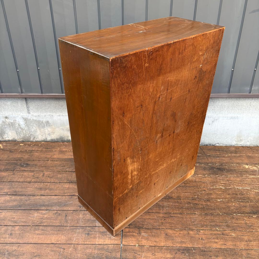 昭和レトロ 無垢材 茶棚 茶箪笥 ガラス戸 サイドボード 古家具 ビンテージ