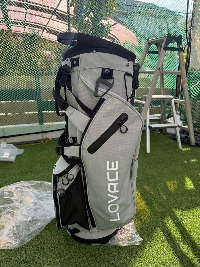 新品 LOVACE 14分割 軽量 キャディバッグ ゴルフ バッグ グレー