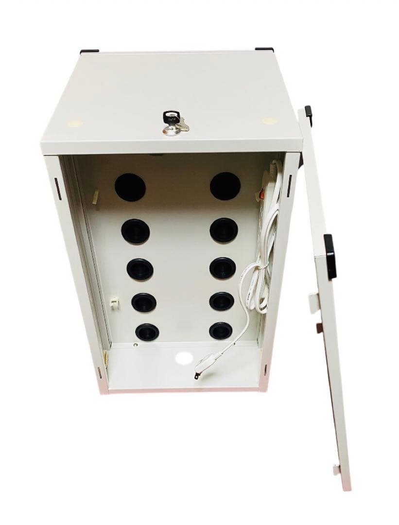 【TRUSCO】スマホ デジカメ収納ロッカー 12台用 SPL-12 鍵付