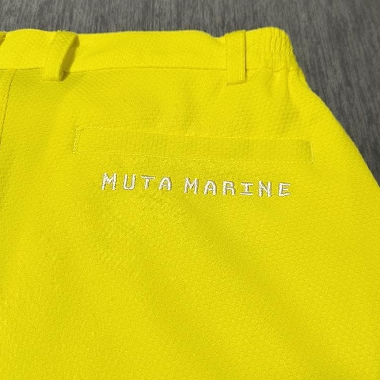 新品　ムータマリン　MUTA　メンズ　ショートパンツ　サイズ5　イエロー　ゴルフ