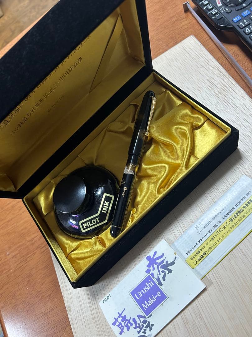 PILOT パイロット 蒔絵万年筆 平蒔絵双鶴國光會 ペン先14K 未使用