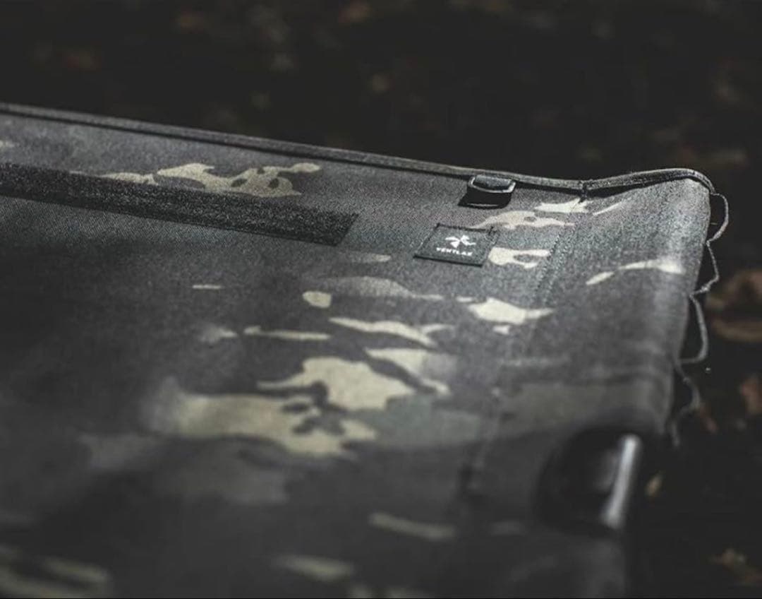 VENTLAX 2WAY タクティカルコット 軽量3kg (ブラックカモ)