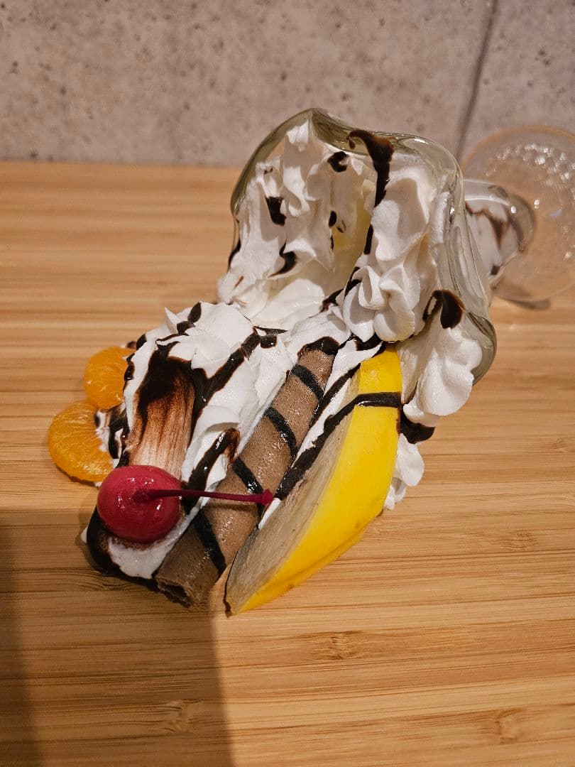 食品サンプル★倒れたパフェ
