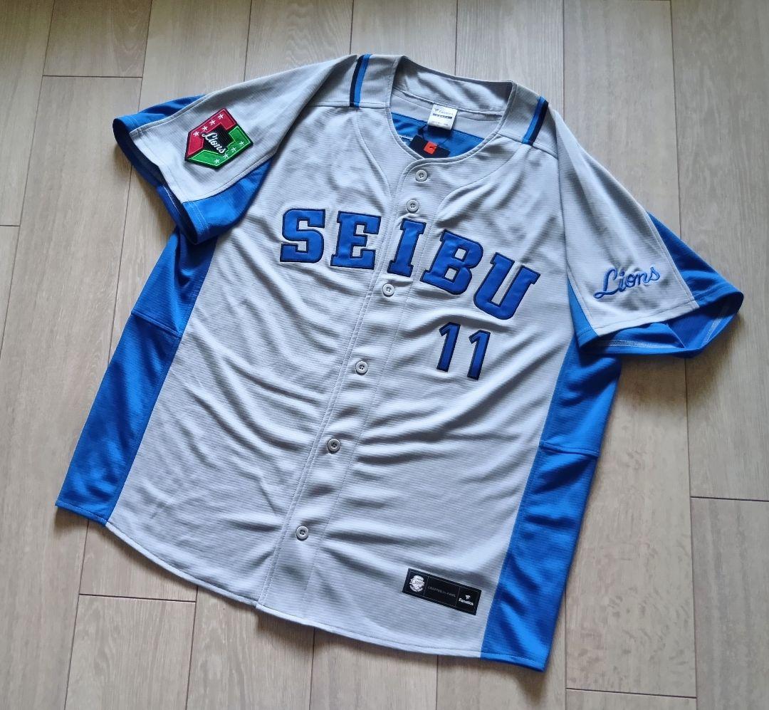 【限定　タグ付】西武　ライオンズ　復刻　森　ビジター　ユニフォーム　L