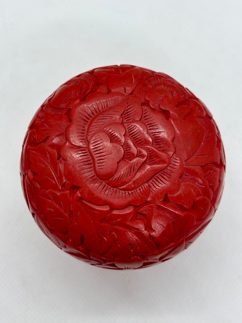 #朱漆蒔絵・糸目千筋瓢箪形・堆朱 牡丹 茶道具　棗3点セット　P-21