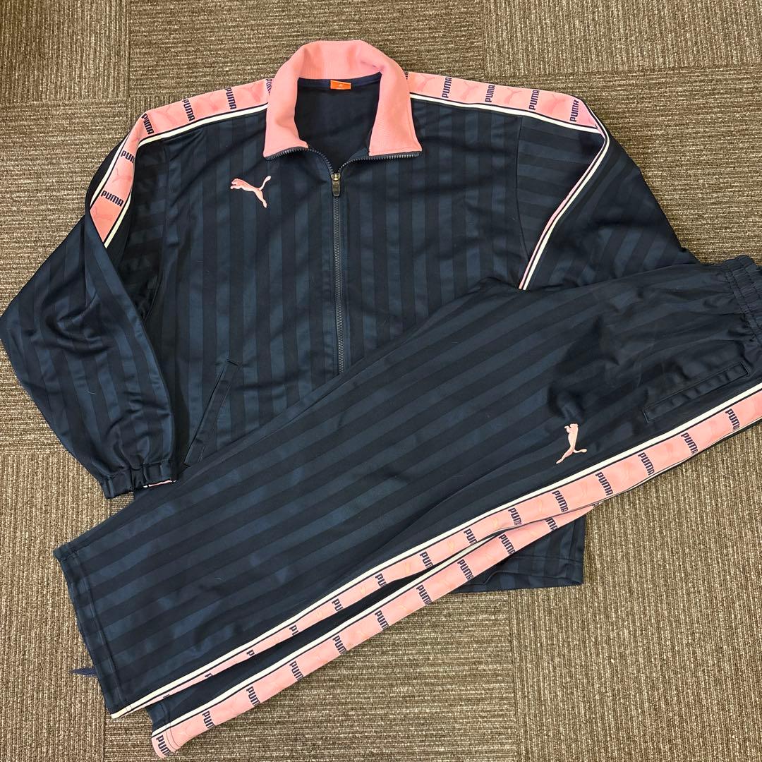 PUMA ジャージ上下セット S-M ネイビー/ピンク