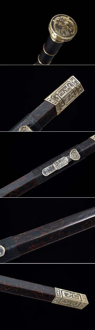 （ラッカー鞘）吉祥如意剣 古兵器 武具　刀装具　日本刀　模造刀 居合刀