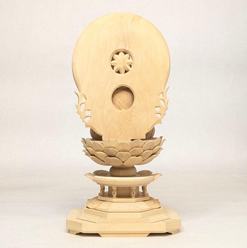 【フォロー割・新品】 大日如来　柘植　八角台座 高さ約23.5㎝　上彫　真言宗