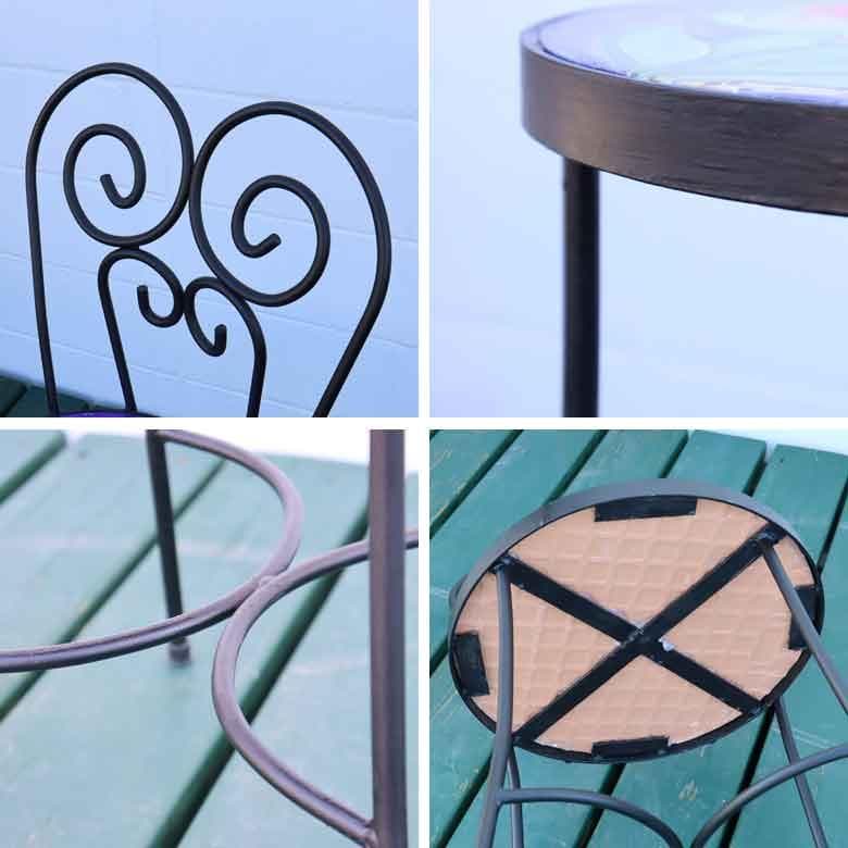 ガーデン3点セット ファニチャー テーブルセット イタリア 海の魚