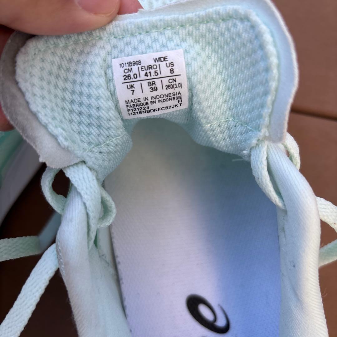 asics エボライドスピード3ワイドミントグリーン