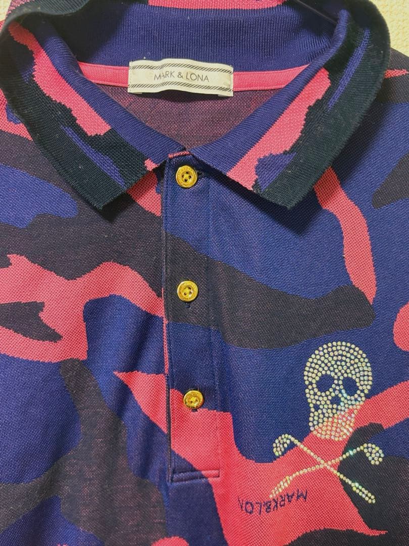 美品✨マークアンドロナ カモフラ ポロシャツ