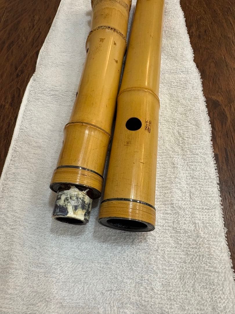 尺八　竹治　銀三線　竹製　琴古流　約51,5cm