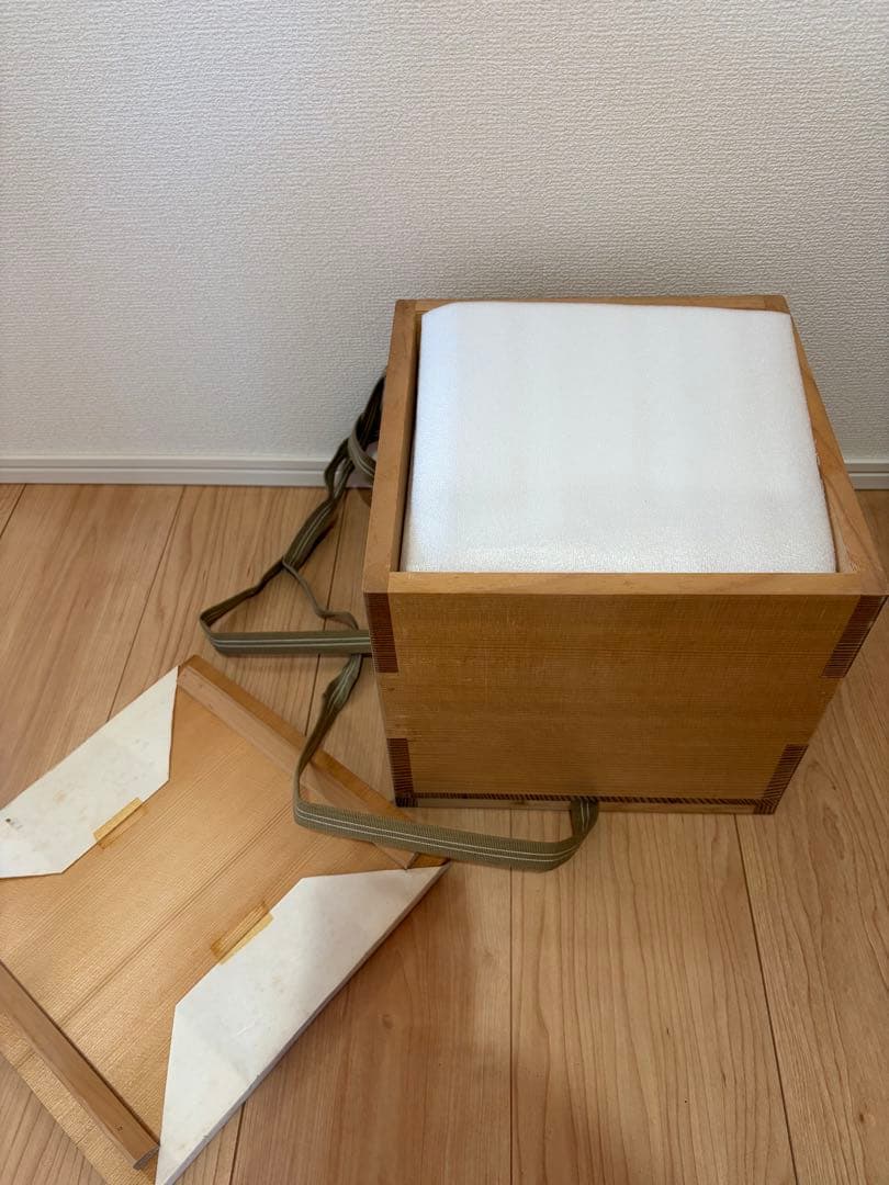 未使用★茶道具　釜師　十二代　和田美之助造　真形羽釜　釜鐶添　共箱　黄布　栞