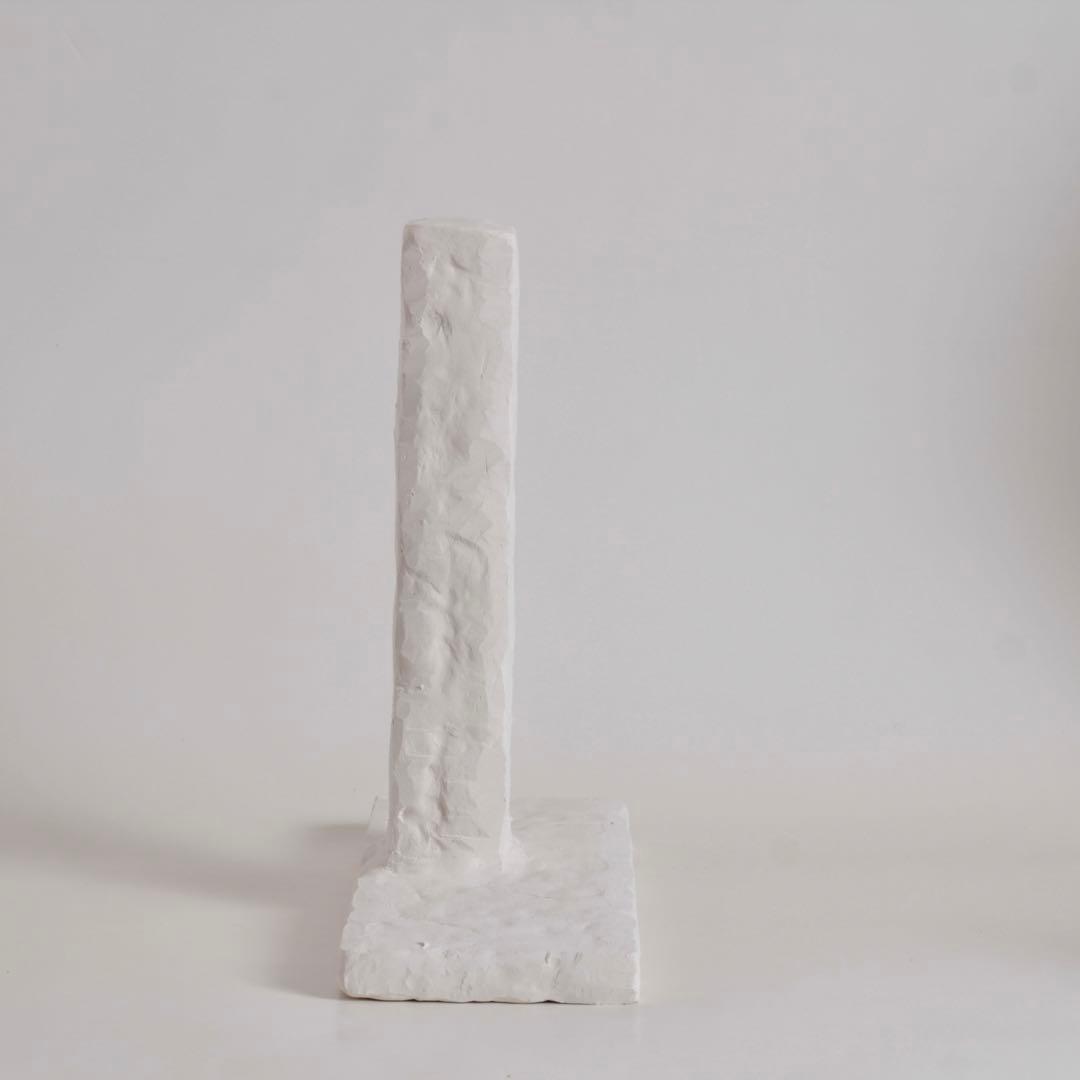 石塑粘土 立体作品 「高い塔の家」 現代美術 sculpture