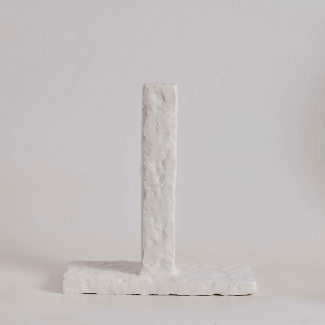 石塑粘土 立体作品 「高い塔の家」 現代美術 sculpture