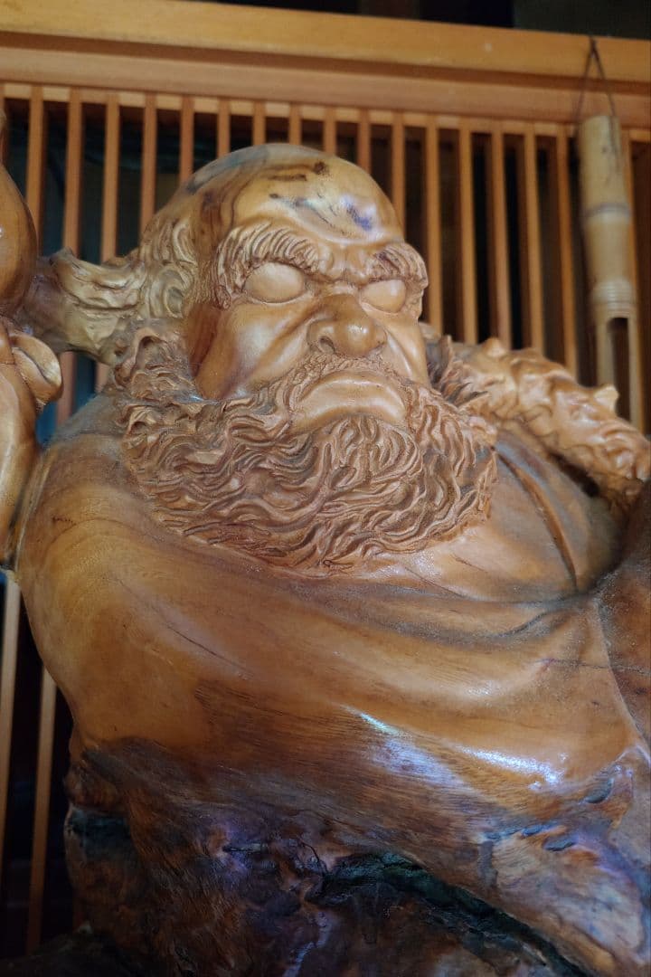 達磨大師　木彫り　杰作