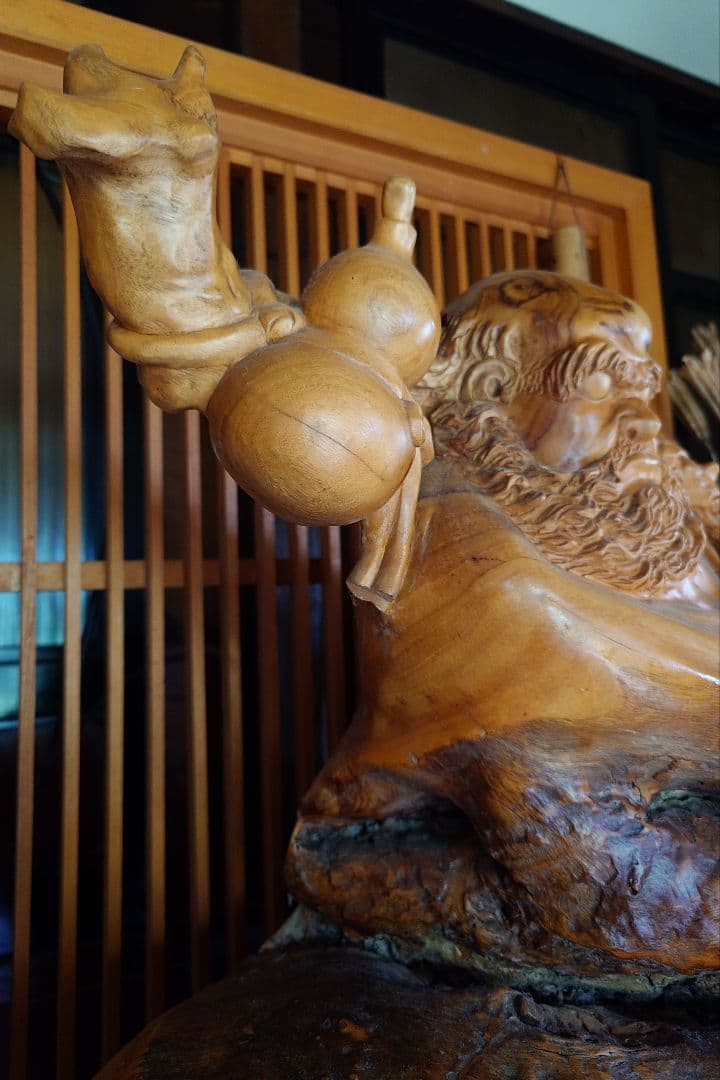 達磨大師　木彫り　杰作