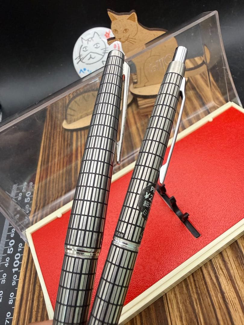 Pilot Elite 蝕刻 万年筆 ボールペン セット 18K F