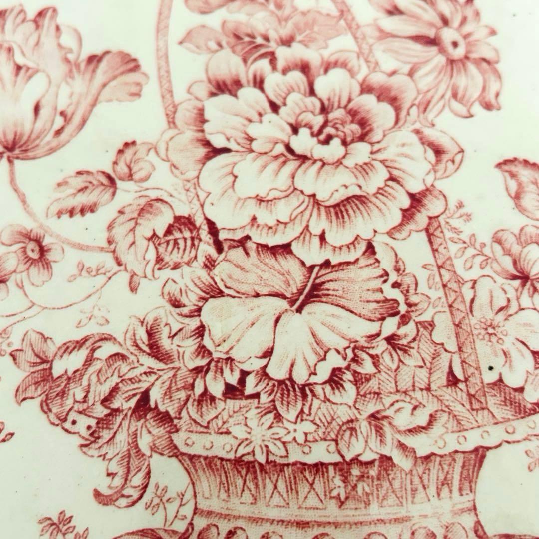 フランスアンティーク　トリベッド　足付き　鍋敷き　木製＆陶磁器