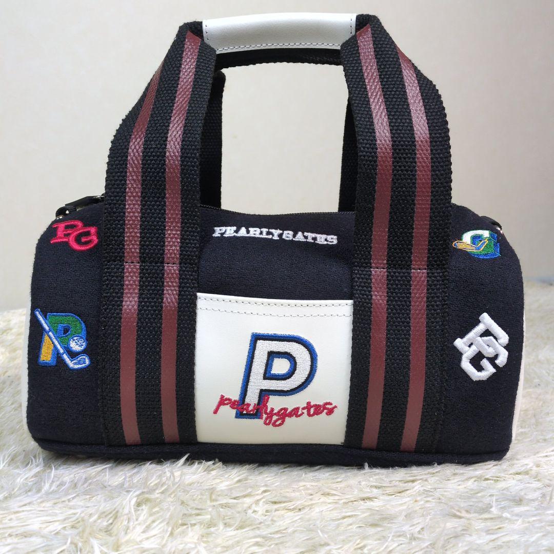 パーリーゲイツ カートバッグ 2way ワッペン キャンバス ブラック