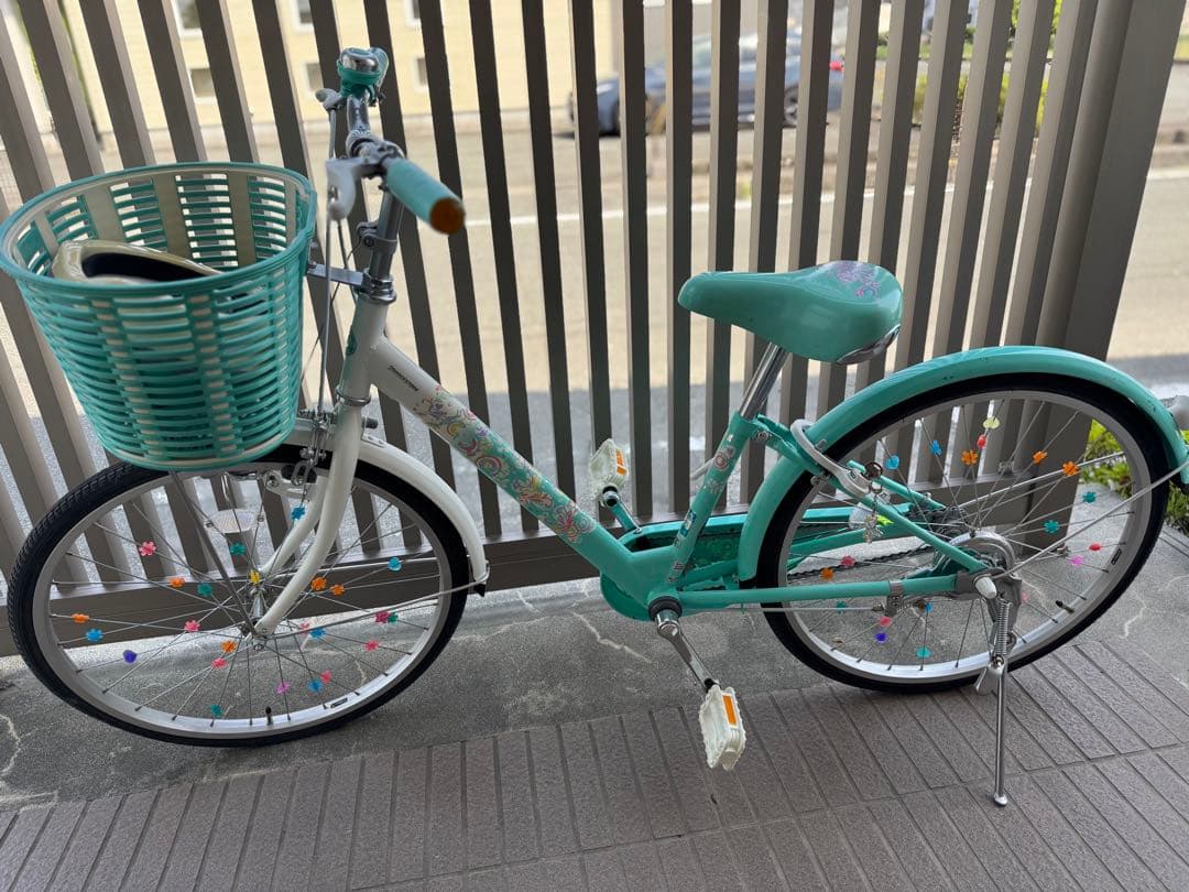 子供用自転車 グリーン エコパル　ヘルメット付き