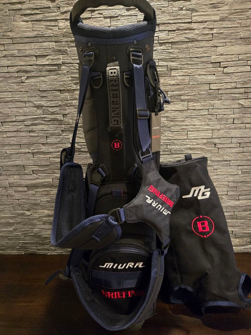 【限定300】三浦技研×BRIEFING キャディバッグ＋スタンド＋ヘッドカバー