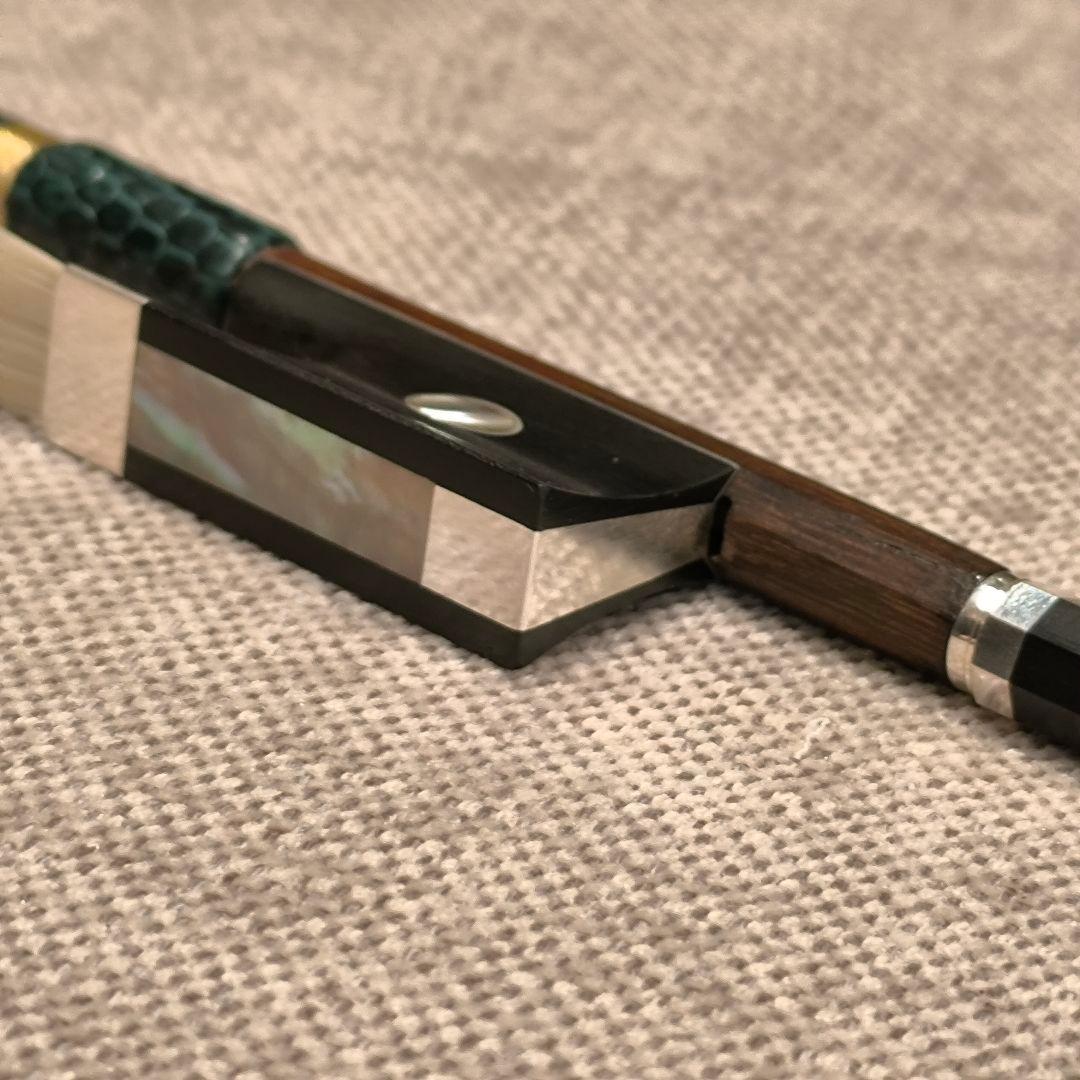 【オールド】フランス製 バイオリン弓 4/4 銀黒檀 修復済み