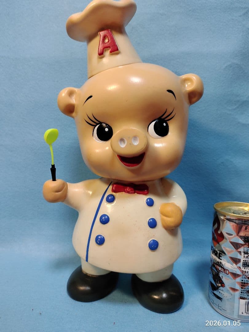 昭和レトロ 1960年代当時物 エースコック ブタ カウンター用ソフビ 非売品