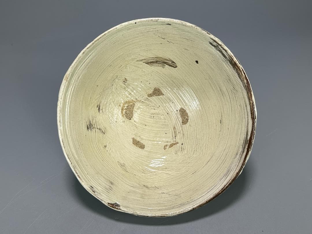 日本美術　江戸時代　対州　対馬　刷毛目　茶碗　書留共箱付　美品