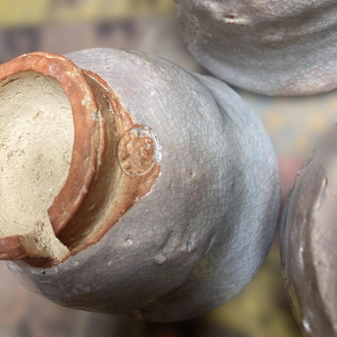 萩焼十一世 坂高麗左衛門 韓峯 湯呑6客　共箱栞付　径8.5高￼6.5高台4.3