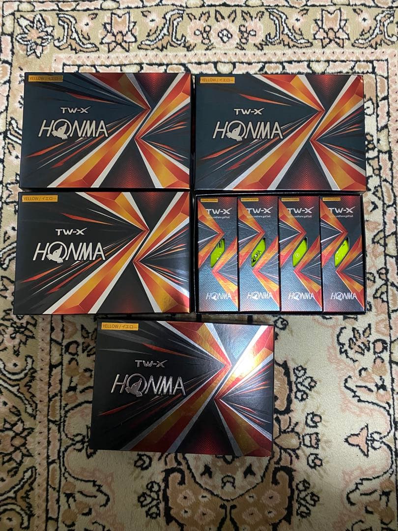 HONMA TW-X ゴルフボール イエロー 4ダースセット