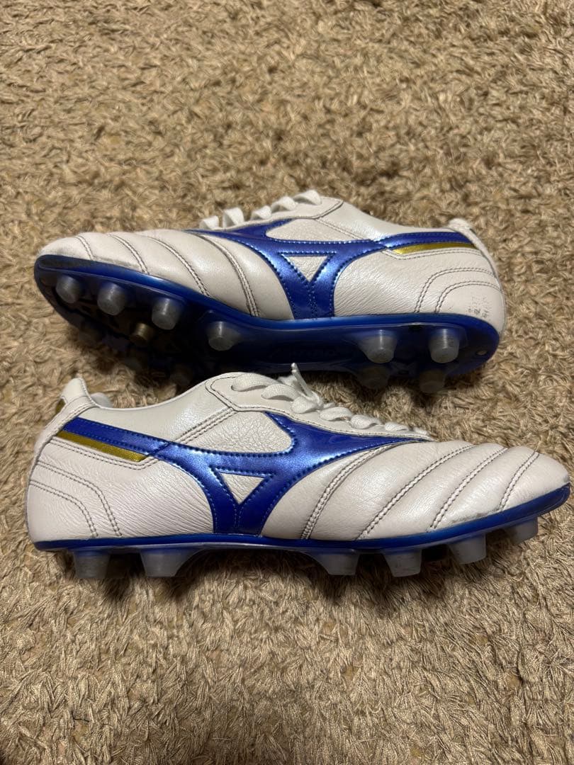 ミズノモレリアⅡ japan 24.5cm 限定色 ホワイト/ブルー