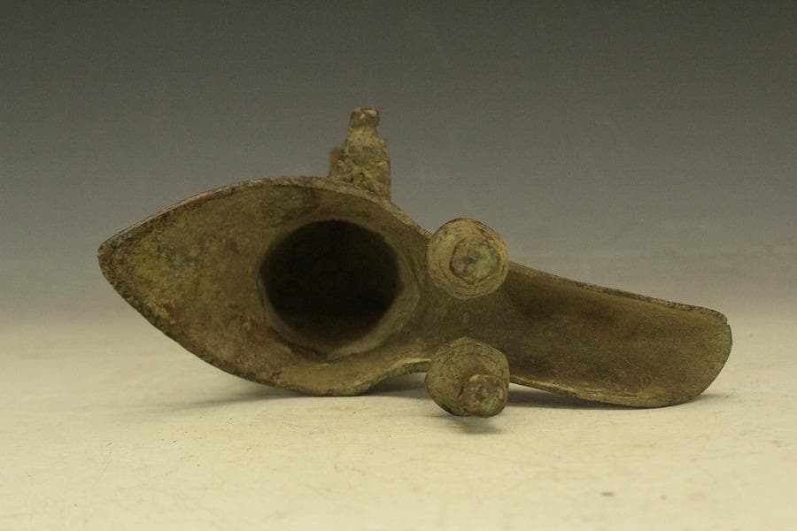 中国美術 青銅 爵(HA509)