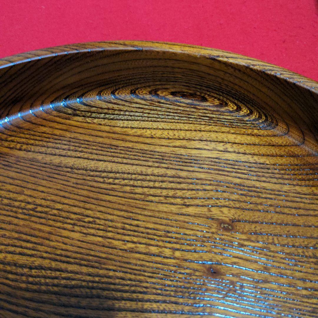 欅　くり抜き　丸盆　２個セット