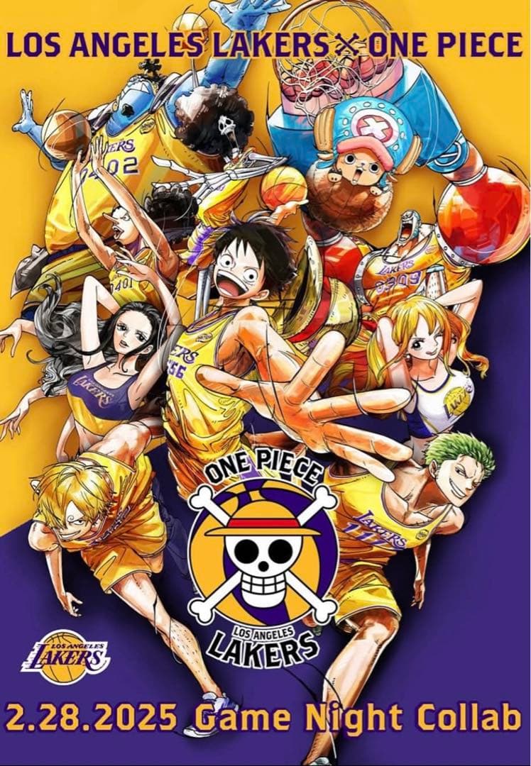 【残1枚】ワンピース×レイカーズ限定コラボポスターonepiece×lakers