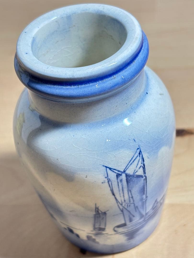 フランスアンティーク K&Gリュネビル マスタードポット 風車