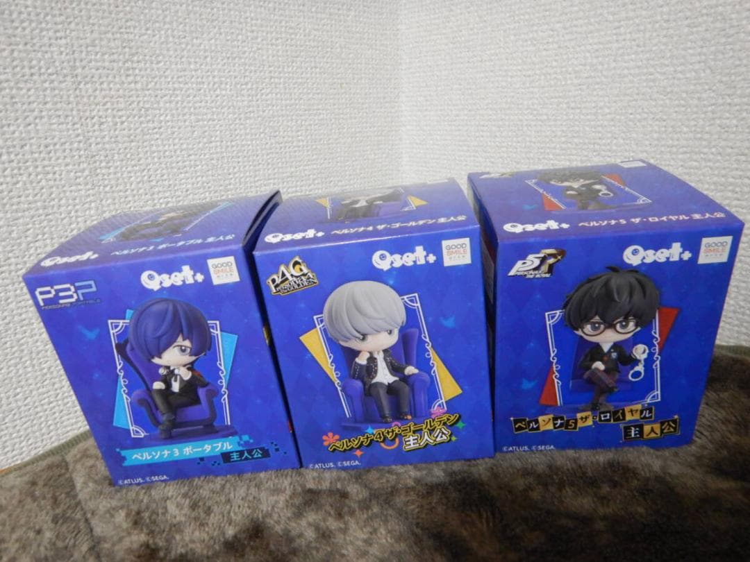 ３体セット・Qset+ ペルソナ主人公（ペルソナ3 ・ペルソナ4 ・ペルソナ5