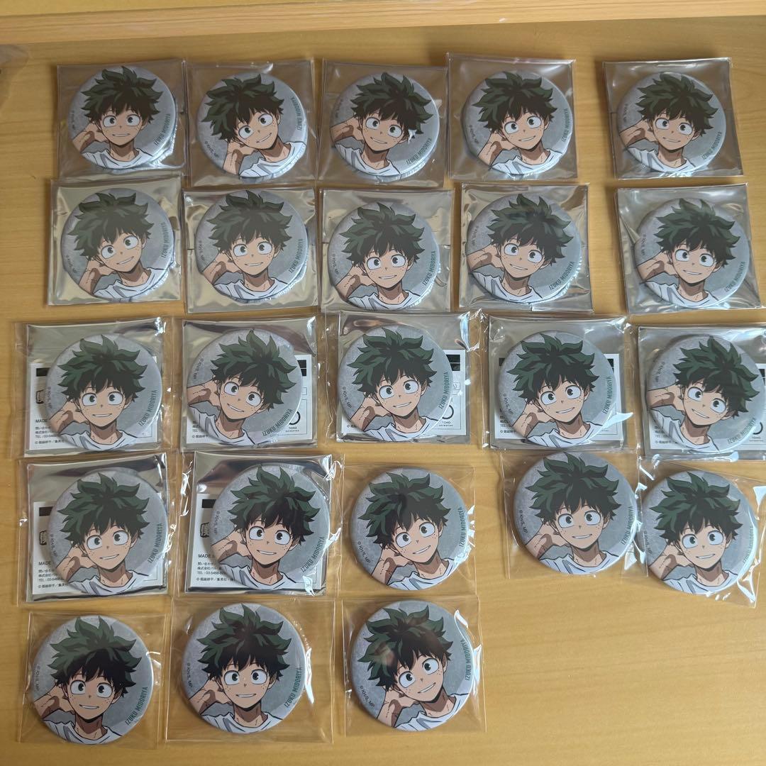 僕のヒーローアカデミア　ベースヤードトーキョーコラボ　緑谷出久　缶バッジ23個