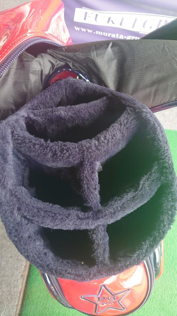 PEARLY GATES ゴルフバッグ 赤黒 星形ロゴ