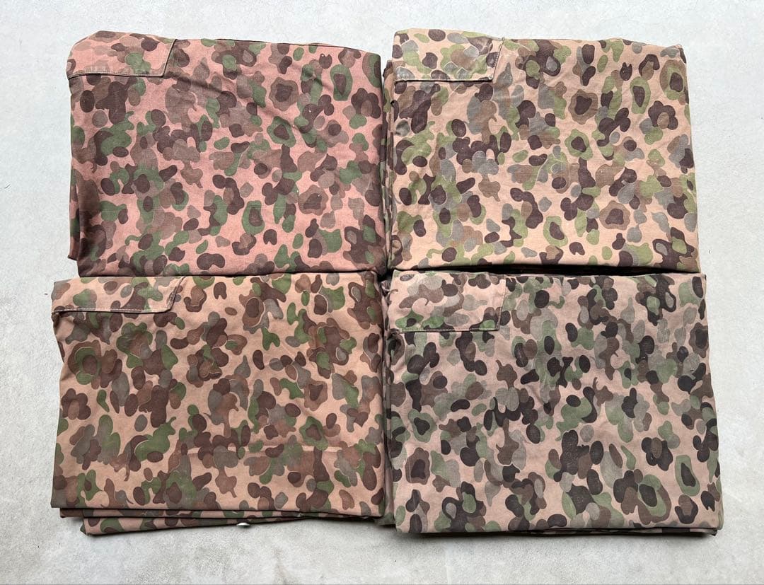 実物 4枚フルセット オーストリア軍幕 タープ テント ツェルトバーン ポンチョ