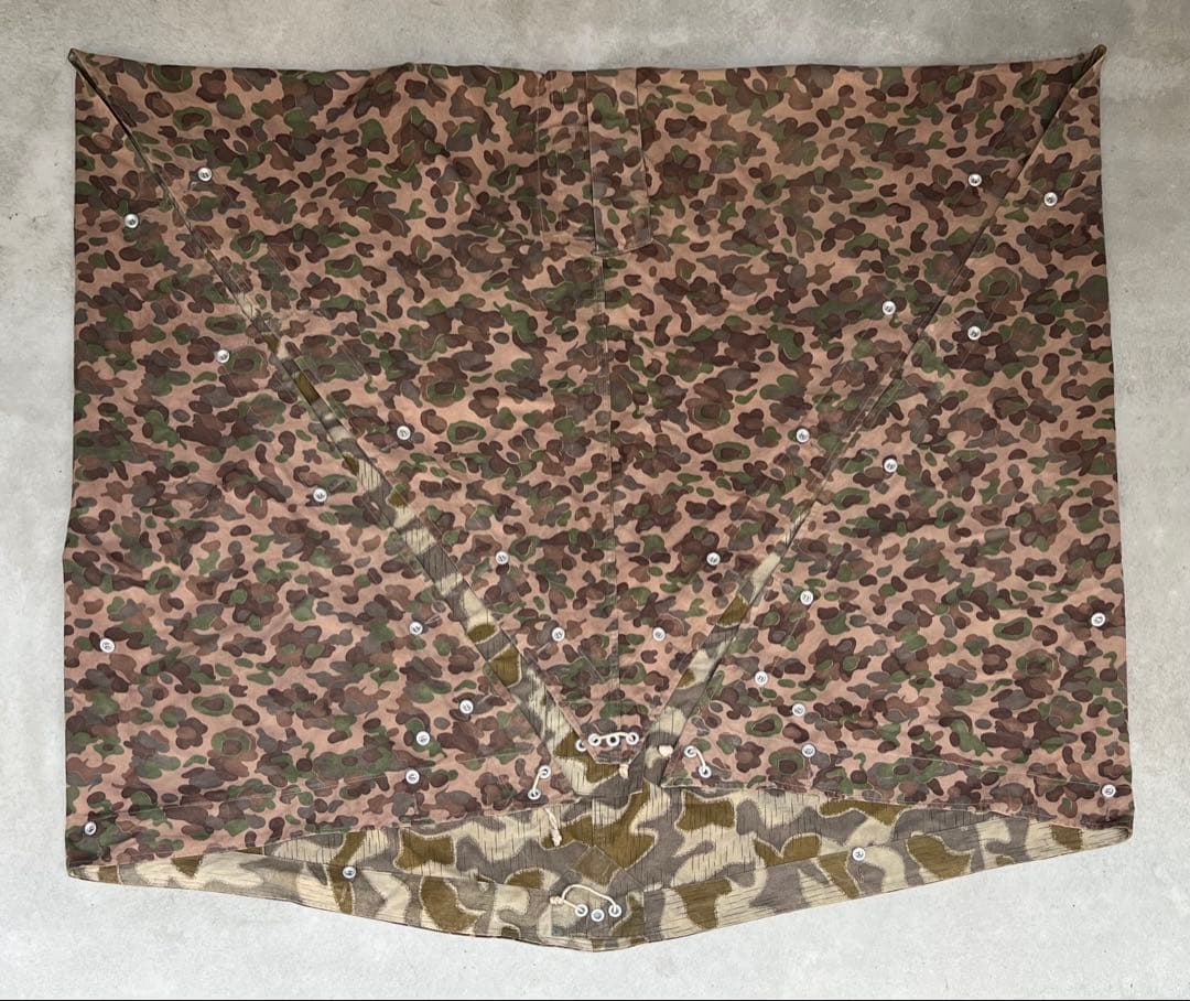 実物 4枚フルセット オーストリア軍幕 タープ テント ツェルトバーン ポンチョ