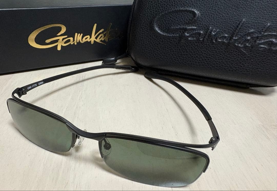 Gamakatsu サングラス ガンメタグリーン レンズ