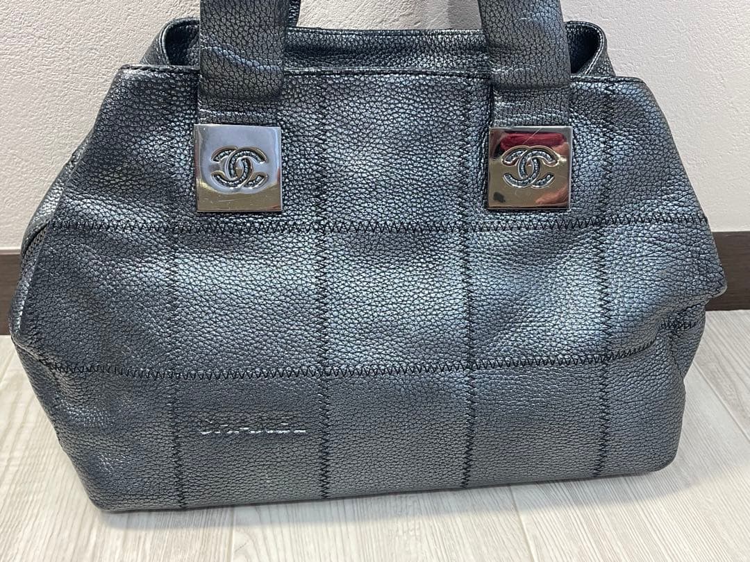 シャネル CHANEL トートバッグ チョコバーハン ドバッグ キャビアスキン