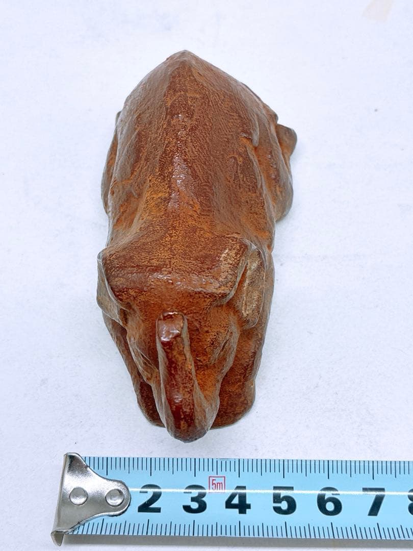 長江録弥作 仔象像 ブロンズ製? 彫像 彫刻家 アート オブジェ 約1.0kg