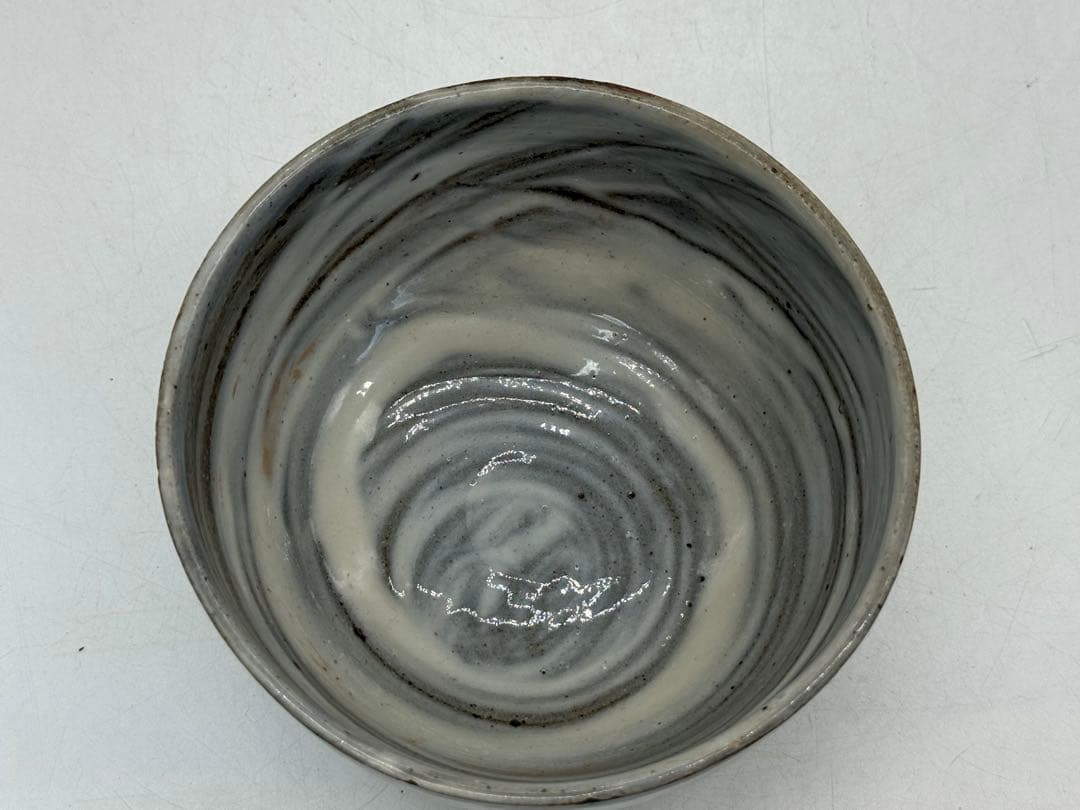 坂田甚内作　刷毛釉茶碗　茶道具　益子　名人作　送料込み250606