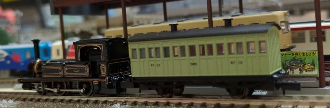 鉄道模型 1号機関車 客車1両付き